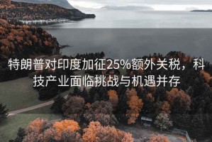 特朗普對印度加征25%額外關稅，科技產業(yè)面臨挑戰(zhàn)與機遇并存