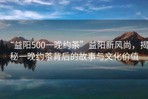 “益陽500一晚約茶”益陽新風尚，揭秘一晚約茶背后的故事與文化價值