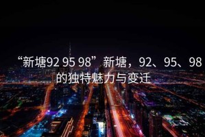 “新塘92 95 98”新塘，92、95、98的獨(dú)特魅力與變遷