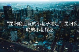 “昆陽晚上玩的小巷子地址”昆陽夜晚的小巷探秘