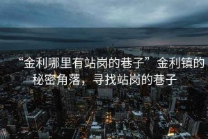 “金利哪里有站崗的巷子”金利鎮的秘密角落，尋找站崗的巷子