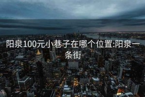 陽泉100元小巷子在哪個(gè)位置:陽泉一條街