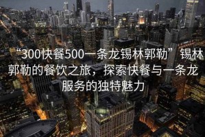 “300快餐500一條龍錫林郭勒”錫林郭勒的餐飲之旅，探索快餐與一條龍服務的獨特魅力