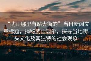 “武山哪里有站大街的”當日新聞文章標題，揭秘武山現象，探尋當地街頭文化及其獨特的社會現象
