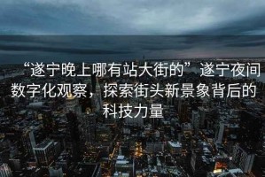 “遂寧晚上哪有站大街的”遂寧夜間數字化觀察，探索街頭新景象背后的科技力量