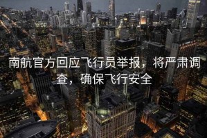 南航官方回應飛行員舉報，將嚴肅調查，確保飛行安全
