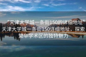 “天津大學城一條街150的詳細地址”天津大學城一條街150詳細地址，探索繁華學術區(qū)的獨特魅力