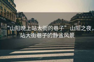 “山陽晚上站大街的巷子”山陽之夜，站大街巷子的靜謐風景