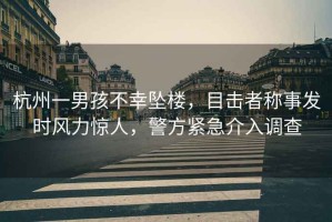 杭州一男孩不幸墜樓，目擊者稱事發時風力驚人，警方緊急介入調查