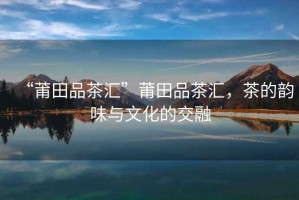 “莆田品茶匯”莆田品茶匯，茶的韻味與文化的交融