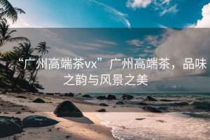 “廣州高端茶vx”廣州高端茶，品味之韻與風景之美