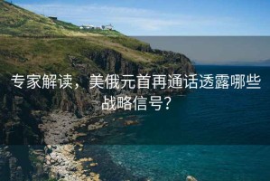 專家解讀，美俄元首再通話透露哪些戰略信號？