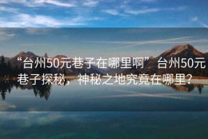 “臺州50元巷子在哪里啊”臺州50元巷子探秘，神秘之地究竟在哪里？