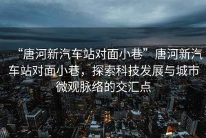 “唐河新汽車站對面小巷”唐河新汽車站對面小巷，探索科技發(fā)展與城市微觀脈絡(luò)的交匯點