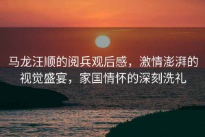 馬龍汪順的閱兵觀后感，激情澎湃的視覺盛宴，家國情懷的深刻洗禮
