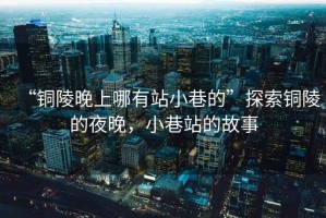 “銅陵晚上哪有站小巷的”探索銅陵的夜晚，小巷站的故事