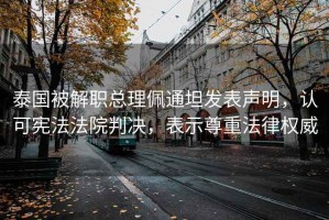 泰國被解職總理佩通坦發表聲明，認可憲法法院判決，表示尊重法律權威