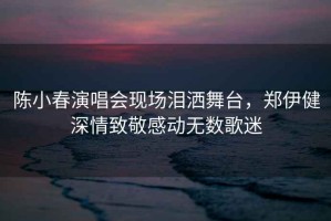 陳小春演唱會現場淚灑舞臺，鄭伊健深情致敬感動無數歌迷