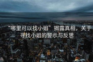 “哪里可以找小姐”揭露真相，關于尋找小姐的警示與反思