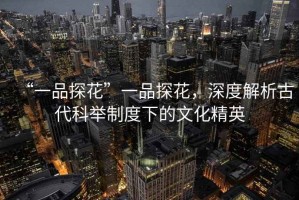 “一品探花”一品探花，深度解析古代科舉制度下的文化精英