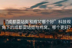 “成都耍站街和雞窩哪個好”科技視角下的成都耍站街與雞窩，哪個更好？