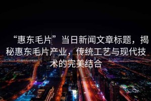 “惠東毛片”當日新聞文章標題，揭秘惠東毛片產業，傳統工藝與現代技術的完美結合