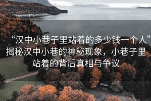 “漢中小巷子里站著的多少錢一個人”揭秘漢中小巷的神秘現象，小巷子里站著的背后真相與爭議