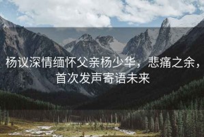 楊議深情緬懷父親楊少華，悲痛之余，首次發聲寄語未來