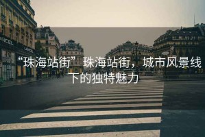 “珠海站街”珠海站街，城市風(fēng)景線下的獨(dú)特魅力