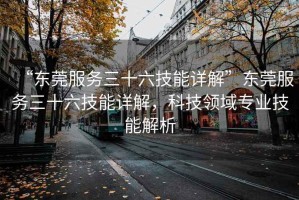 “東莞服務三十六技能詳解”東莞服務三十六技能詳解，科技領域專業技能解析