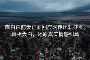 陶白白前妻正面回應(yīng)網(wǎng)傳出軌截圖，真相大白，還原真實(shí)情感糾葛