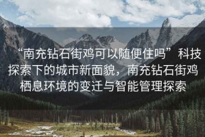 “南充鉆石街雞可以隨便住嗎”科技探索下的城市新面貌，南充鉆石街雞棲息環境的變遷與智能管理探索