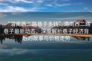 “渭南西二路巷子多錢”渭南西二路巷子最新動態(tài)，深度解析巷子經(jīng)濟背后的故事與價格走勢