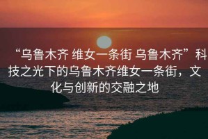 “烏魯木齊 維女一條街 烏魯木齊”科技之光下的烏魯木齊維女一條街，文化與創新的交融之地