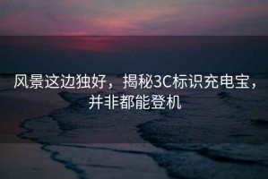 風景這邊獨好，揭秘3C標識充電寶，并非都能登機