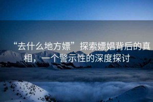 “去什么地方嫖”探索嫖娼背后的真相，一個警示性的深度探討