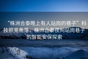 “株洲合泰晚上有人站崗的巷子”科技照亮角落，株洲合泰夜間站崗巷子的智能安保探索