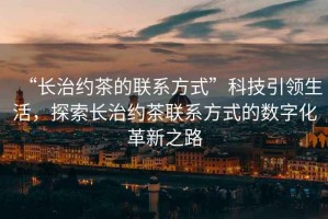 “長治約茶的聯系方式”科技引領生活，探索長治約茶聯系方式的數字化革新之路