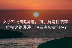 女子22萬8購?qiáng)W迪，到手竟是拼裝車！維權(quán)之路漫漫，消費者權(quán)益何在？