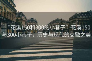 “花溪150和300的小巷子”花溪150與300小巷子，歷史與現(xiàn)代的交融之美