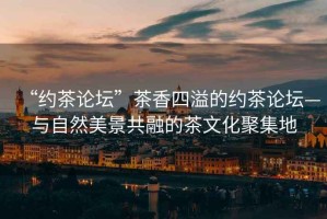 “約茶論壇”茶香四溢的約茶論壇—與自然美景共融的茶文化聚集地