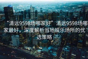 “清遠9598場哪家好”清遠9598場哪家最好，深度解析當地娛樂場所的優選策略
