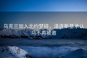 烏克蘭加入北約夢碎，澤連斯基承認烏不再被邀