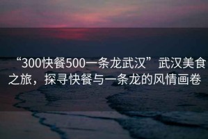 “300快餐500一條龍武漢”武漢美食之旅，探尋快餐與一條龍的風情畫卷