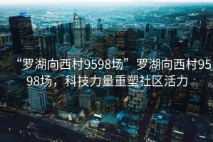 “羅湖向西村9598場”羅湖向西村9598場，科技力量重塑社區活力