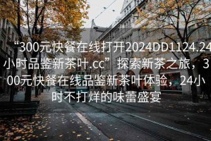“300元快餐在線打開2024DD1124.24小時品鑒新茶葉.cc”探索新茶之旅，300元快餐在線品鑒新茶葉體驗，24小時不打烊的味蕾盛宴