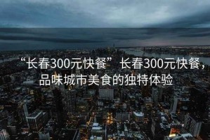 “長(zhǎng)春300元快餐”長(zhǎng)春300元快餐，品味城市美食的獨(dú)特體驗(yàn)