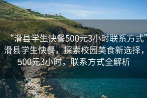 “滑縣學生快餐500元3小時聯系方式”滑縣學生快餐，探索校園美食新選擇，500元3小時，聯系方式全解析