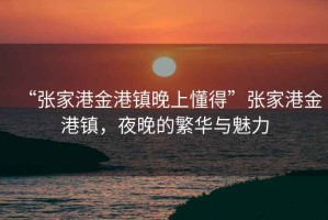 “張家港金港鎮(zhèn)晚上懂得”張家港金港鎮(zhèn)，夜晚的繁華與魅力