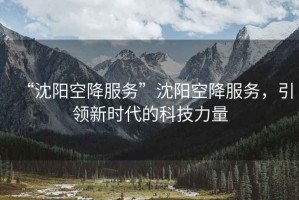 “沈陽空降服務(wù)”沈陽空降服務(wù)，引領(lǐng)新時(shí)代的科技力量